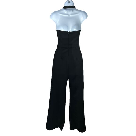 Soprano Black Halter Jumpsuit Sz S Wide Leg Pants Thick Stretch Romper Stretch - Picture 6 of 6